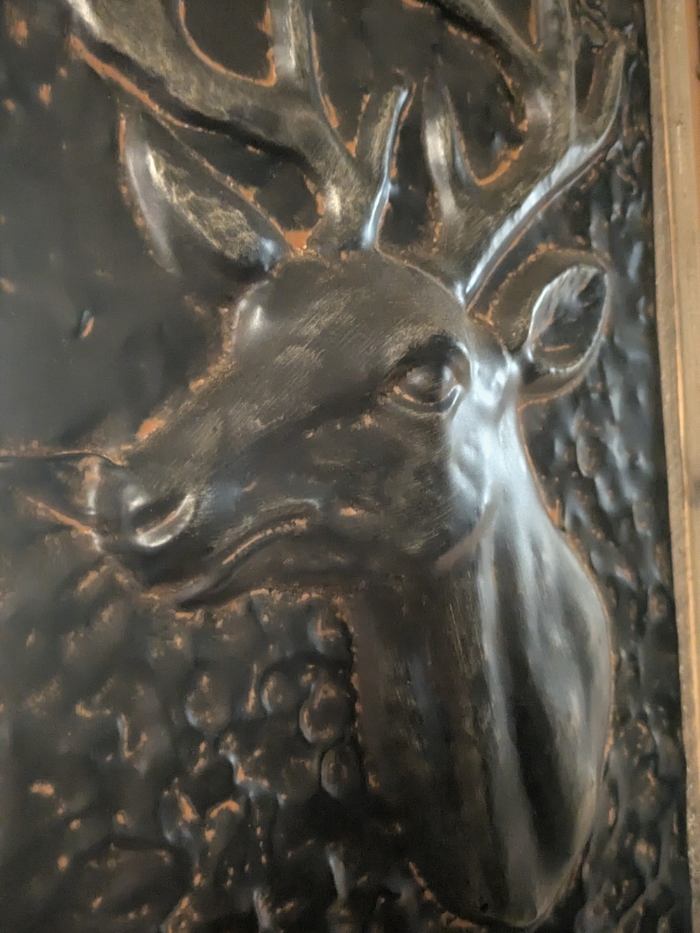 Hobby Lobby Black and Bronze Deer Relief Wall Art